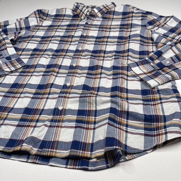 Old Navy Shirt Button Plaid Oxford Cotton Slim Fit Gorp Outdoor Hiking Western - Picture 2 of 11